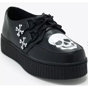 Hot Topic Strange Cvlt Black Skull Creepers Size 6 New